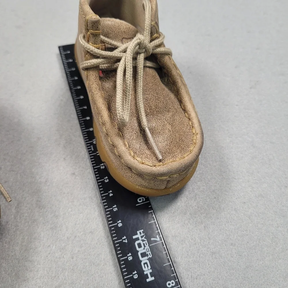 Twisted X Infant Boys Driving Moc Tan Leather Lace Up Shoes ICA0005 Size 6M